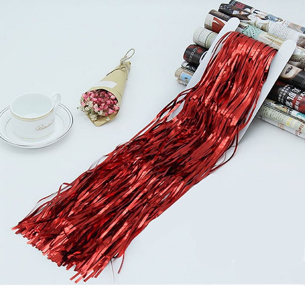 Red Backdrop Tinsel Curtain