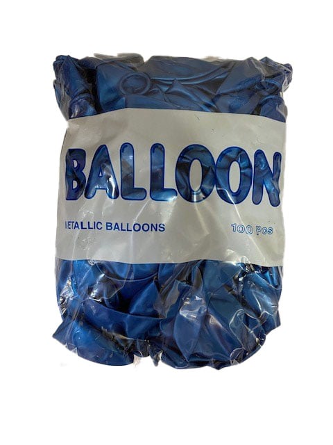 dark blue 12" Metallic Pearl Sapphire Blue/Dark Blue Latex Balloons Value Pack