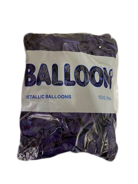 dark purple 12" Metallic Pearl Quartz Purple/Dark Purple Latex Balloons Value Pack