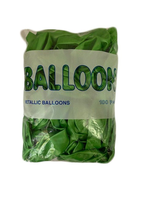 light green 12" Metallic Pearl Lime Green Latex Balloons Value Pack