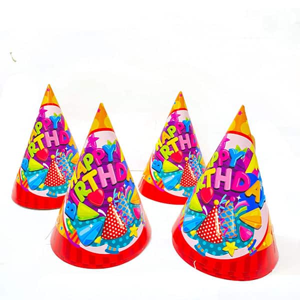 Paper hat PCH 1001 4.8 Kids Birthday Party Cone Hat With Cone Hat Designs (12Pcs/Pack)