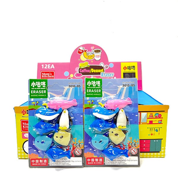 bab4b775c4d694b04c2498c7a803387c Adorable Ocean Animal Erasers Children Day Kids Goodie Bag 7Pcs/Pack