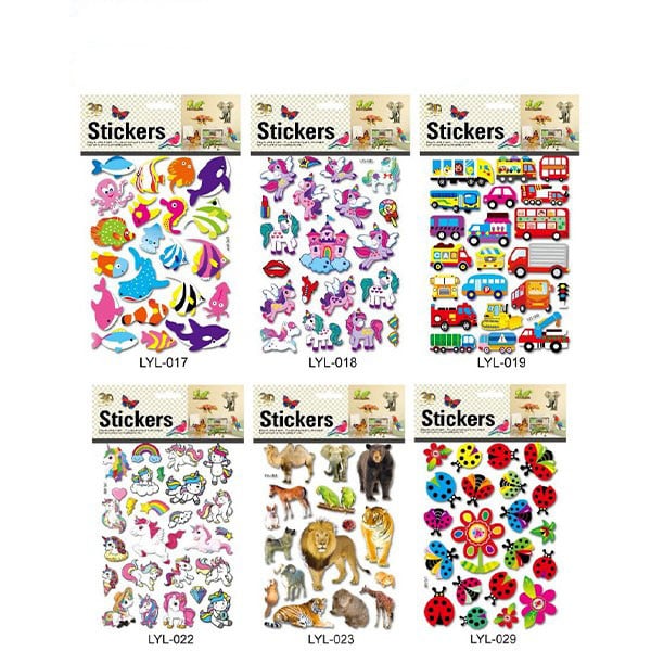 ae7952edfac0eb3f510441d7a70d2a8a Kids 3D Pop Up Stickers 12 Sheets/Pack