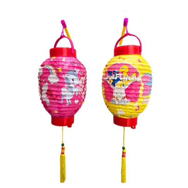 kids paper led lantern with cartoon design