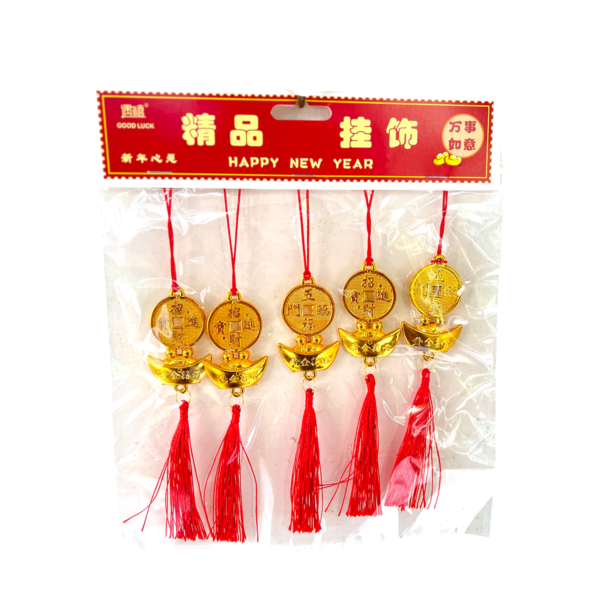 Chinese New Year Decoration Gold Ingot With Gold Coin ornaments